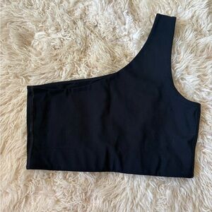 Girlfriend Collective One-Shoulder Black Women’s Bra